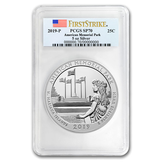 2019-P Silver ATB American Memorial Park, NP SP-70 PCGS (FS) 2019-P Silver ATB American Memorial Park, NP SP-70 PCGS (FS)